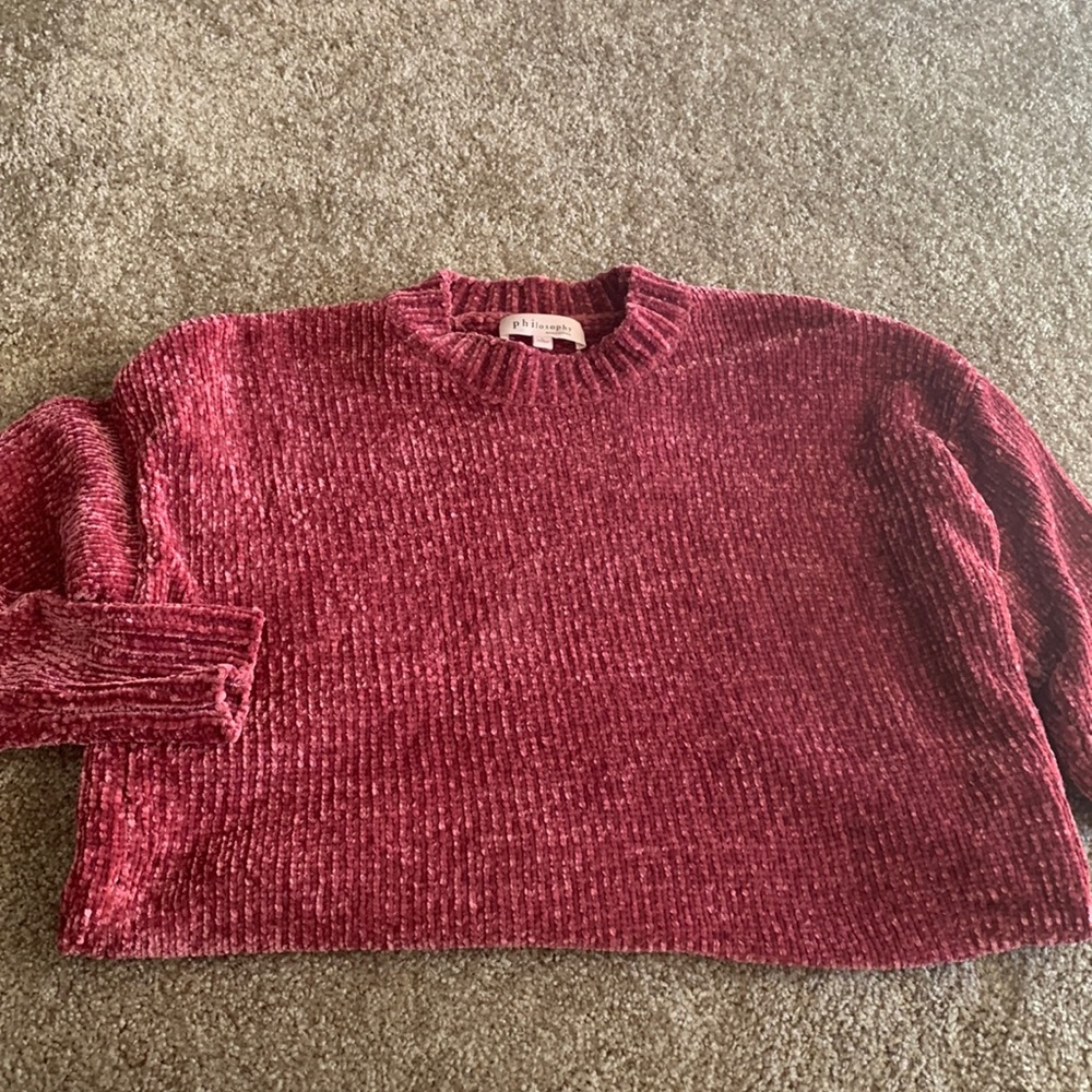 super soft red sweater